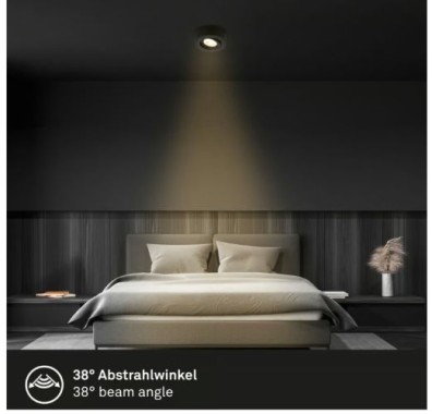 BRILONER - 2 in 1 LED Aufbauspot und Einbaustrahler schwenkbar, Ø90mm, warmweißes Licht, 230V, 7990015