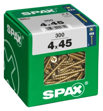 SPAX Universalschraube, 4 x 45 mm, 300 Stück, Vollgewinde, Senkkopf, Kreuzschlitz Z2, 4CUT, YELLOX, 4081020400458 2