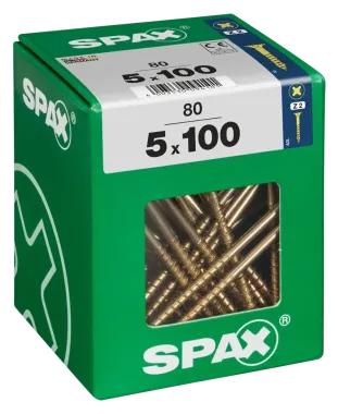 SPAX Universalschraube, 5 x 100 mm, 80 Stück, Teilgewinde, Senkkopf, Kreuzschlitz Z2, 4CUT, YELLOX, 4081020501008 3