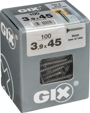 SPAX GIX-A Trockenbauschraube Phosphatiert schwarz, 3,9 x 45 mm, 100 Stück, Vollgewinde, Trompetenkopf, 4091170390457 3
