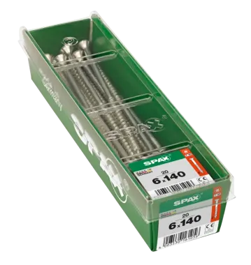 SPAX Universalschraube, 6 x 140 mm, 20 Stück, Teilgewinde, Senkkopf, T-STAR plus T30, 4CUT, WIROX, 4191010601412 3