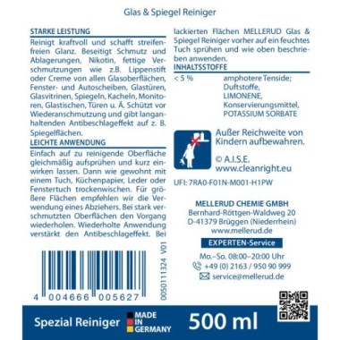 MELLERUD Glas und Spiegel Reiniger 0,5 L, 2001005627