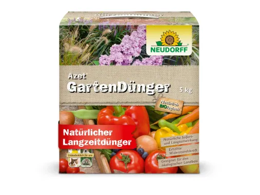Neudorff Azet GartenDünger – Bio Gartendünger mit natürlicher Langzeitwirkung, 5 kg, 1285