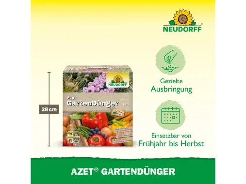 Preview: Neudorff Azet GartenDünger – Bio Gartendünger mit natürlicher Langzeitwirkung, 5 kg, 1285