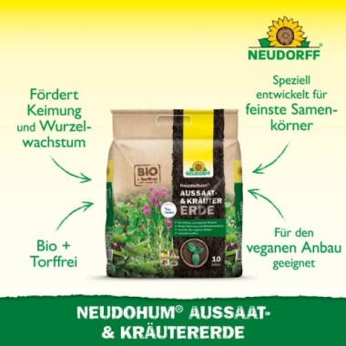 Preview: Neudorff NeudoHum AussaatErde und KräuterErde 20L - Bio, 1005