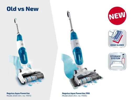 Preview: Leifheit Akku-Saugwischer Regulus Aqua PowerVac, für alle versiegelten Hartböden11914