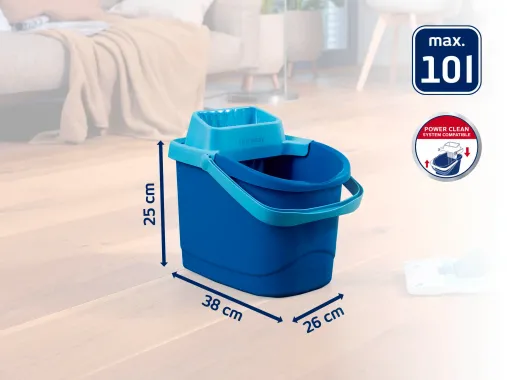 Leifheit Putzeimer Power CLEAN mit 10 L Fassungsvermögen, 55513