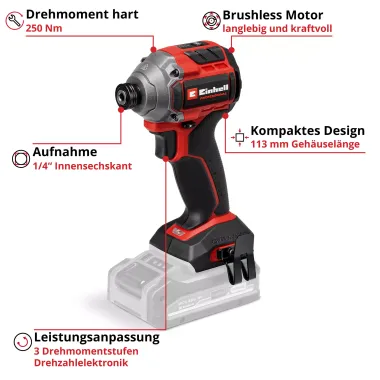 Preview: Einhell Professional Akku-Schlagbohrschrauber TP-CI 18/250-C Li BL - Solo 4510095