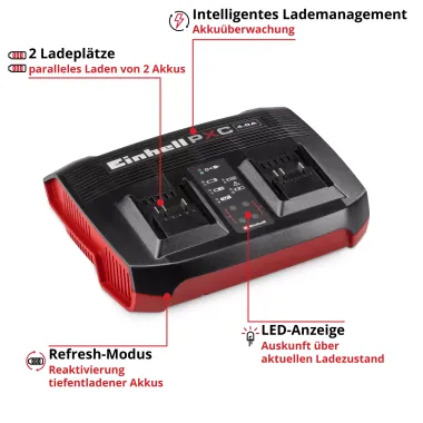 Einhell PXC-Ladegerät Power X-Twincharger 4A, 4512161