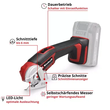 Preview: Einhell Akku-Universalschneider TE-UC 18/6 Li - Solo, 4432010