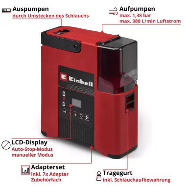 Preview: Einhell Akku-Kompressor SUPPERO 18/380 4020700