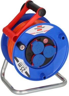 Brennenstuhl Garant Kabeltrommel ST 240 IP44 25 m AT-N07V3V3-F 3G1,5 orange mit 3 Steckdosen