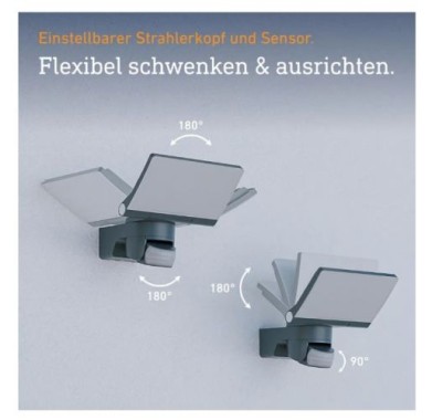 Steinel XLED Home 2 S LED-Strahler, Bewegungsmelder, 13,7 W, 180°, 10 M Reichweite, 033064