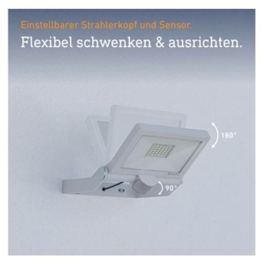 Steinel LED-Außenstrahler XLED ONE S weiß, 180°-Bewegungsmelder, 065256