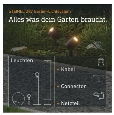 Preview: Steinel T-Verbinder 24 V, für 24V Garten-Lichtsystem, IP67, 089306