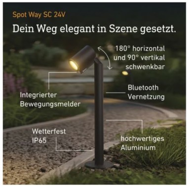 Steinel Wegeleuchte Spot Way SC 24V, RGBWW, Bewegungsmelder, App-Steuerung, 089320