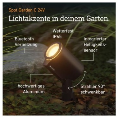 Preview: Steinel Gartenstrahler Spot Garden C 24V, App-Steuerung, Ohne Sensor, 089351