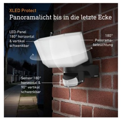 Preview: Steinel LED Strahler XLED Protect S Anthrazit, 180°/10 m Bewegungsmelder, 090012