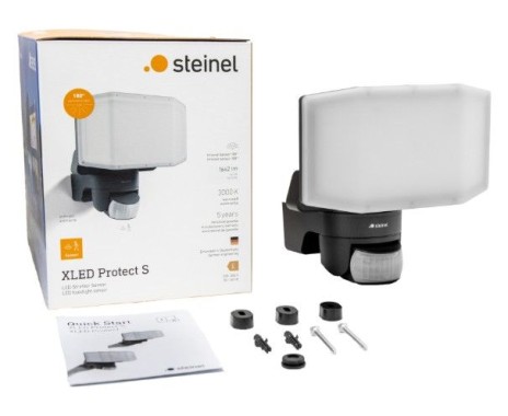 Steinel LED Strahler XLED Protect S Anthrazit, 180°/10 m Bewegungsmelder, 090012