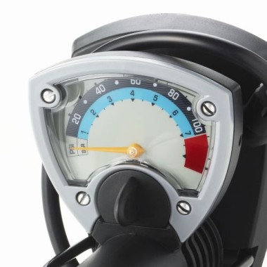 Preview: Fischer Fuß-Standpumpe mit Manometer, 7bar, inkl. Adapter 85575