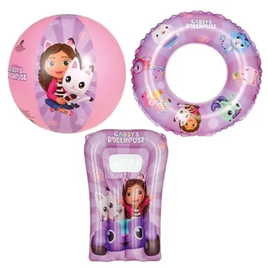 Happy People Gabbys Dollhouse Strandset Strandball, Schwimmring + Matratze, 16170