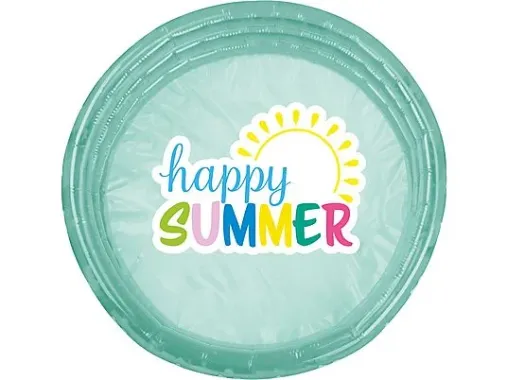 Preview: Happy People Happy Summer Pool ca 122x23cm aufgebl.,3 Ringe, 77449