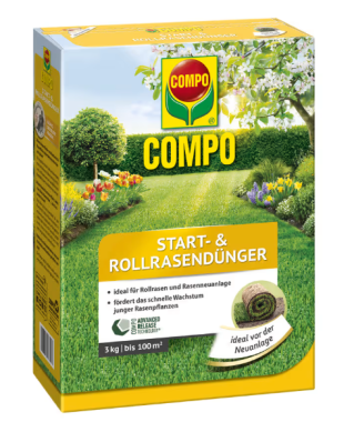 COMPO Start- und Rollrasendünger, 3kg für 100m², 25883