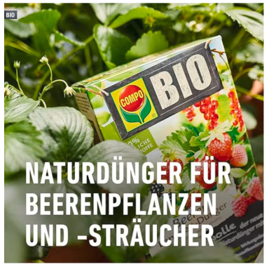 COMPO BIO Beeren- und Obst Dünger mit Schafwolle, 2 kg, 26727