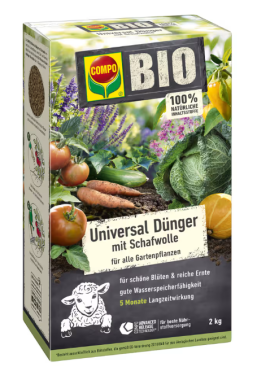 COMPO BIO Universal Dünger mit Schafwolle, 2 kg, 26782
