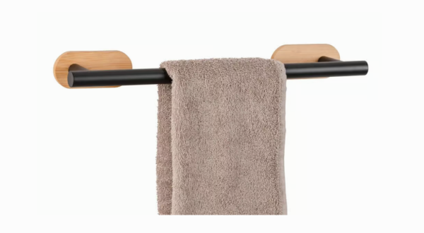 Wenko Turbo-Loc® Badetuchstange Mod. Orea Bamboo Befestigung ohne bohren, 25368100