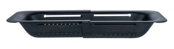 WENKO Spülbeckensieb Sivo, ausziehbares Küchensieb, Schwarz, 55012100