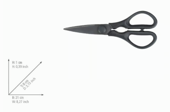 Wenko Küchenschere Mod. Sico Universalschere mit ergonomischem Griff, 55060100