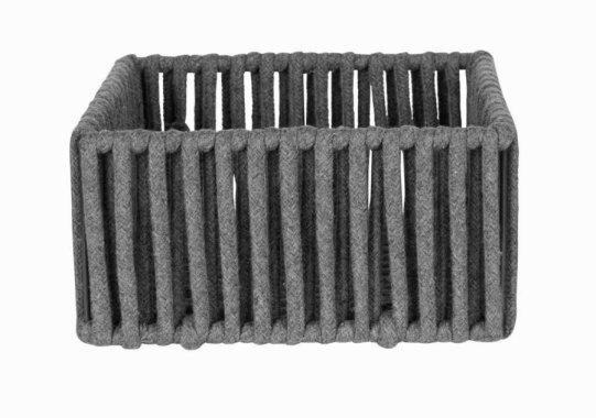 Wenko Badkorb Mod. ZOVO M Grau mit Baumwoll-Polyester-Kordel, 25874197