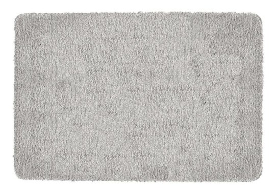 Wenko Badteppich Badia, grau, Polyester, 60x90 cm rutschfester TPR-Rücken, waschbar, 26271100