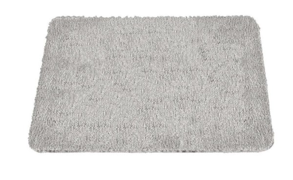 Preview: Wenko Badteppich Badia, grau, Polyester, 55x65 cm rutschhemmend, fusselfrei, 26270100