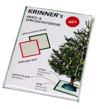 Preview: Krinner Christbaum Weihnachtsbaum Unterlegdecke Grün, 80x80cm,91101