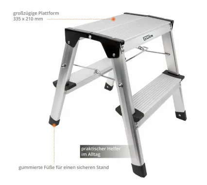 Güde Aluminium Trittleiter GAT 2 Stufen, 40963