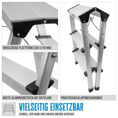 Güde Aluminium Trittleiter GAT 3 Stufen, 40964