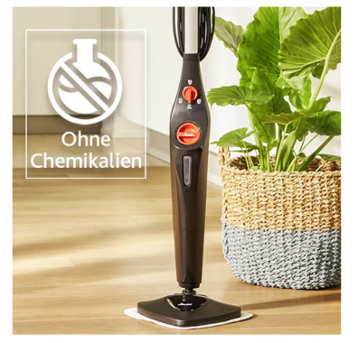 Vileda Steam Plus Dampfreiniger mit 2 Mikrofaserpads, 765101