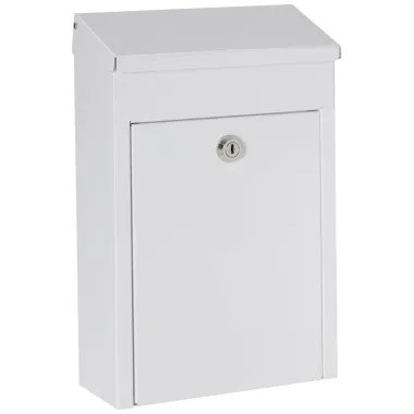 CASAYA Briefkasten BK 100, eckig, Stahlblech, weiß, 180000CAS