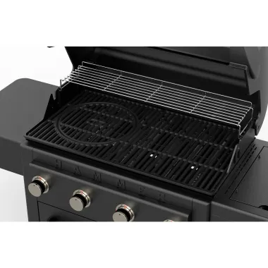 THOR Hammer Gasgrill 4 Hauptbrenner, Seitenbrenner,  Aluguss, 915177