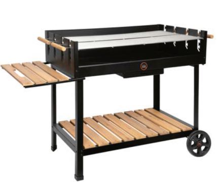 BBQ Hero Holzkohlegrill Vereinsgrill Grillfläche 99x57,5 Edelstahl, 915181