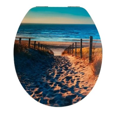 Preview: WELLWATER WC-Sitz Paralia MDF Dekor, Soft-Close ,Take-Off, 956488