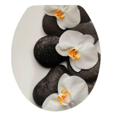 Preview: WELLWATER WC-Sitz Orchidea, Soft-Close, Take-Off, MDF, 956489