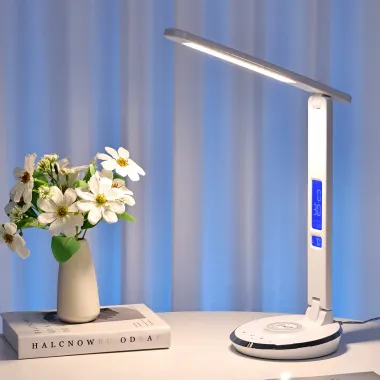 Preview: CASAYA LED-Tischlampe TORSBY, 5,3 w, 700 lm, weiß, H: 45 cm, Ladestation, 997147