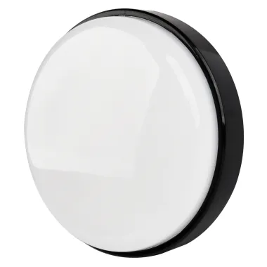 CASAYA LED-Außenleuchte Augis, DxH: 19 x 4,8 cm, rund, 14W, 980 lm, 4000K, schwarz, 997342