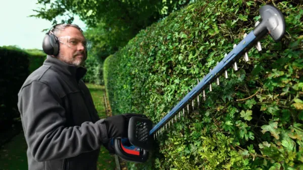 Preview: Bosch Akku-Heckenschere GHE 18V-60 II - 18V, 60 cm, Anti-Blockier-System, bürstenlos, Solo, 06008C9400