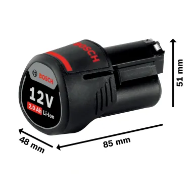 Bosch Akku-Bohrschrauber GSR 12V-15, 2x 2.0Ah Akkus, Lader, L-Boxx, 060186810P