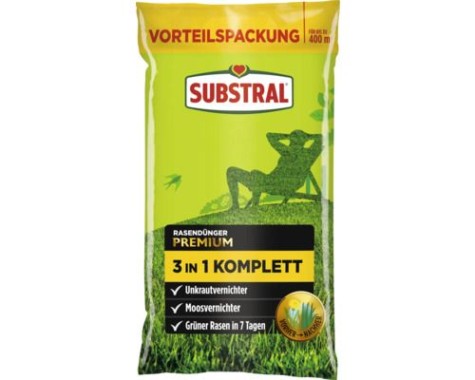 Substral 3in1 Komplett Rasendünger,  14kg, Pfl., Reg.Nr.3136-0, 83501