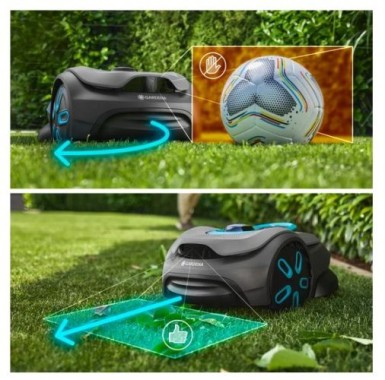 Preview: Gardena smart SILENO Sense 400 m² Mähroboter: Technologie ohne Begrenzungskabel, Mähen mit KI, 19941-20